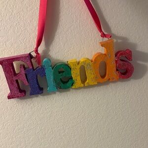Colorful 'Friends' Wall Hanging